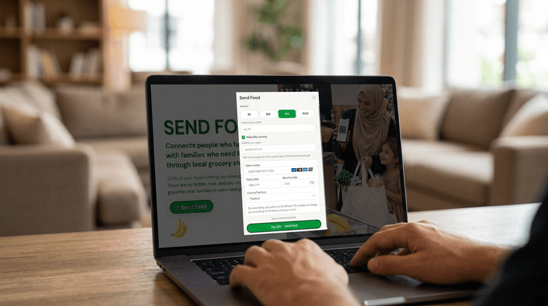 Funding food through the Send Food platform