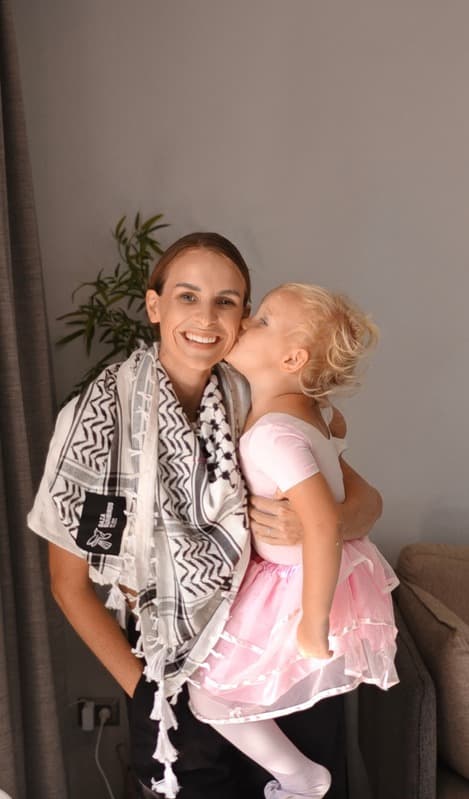 Candice Leigh King with her child